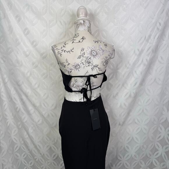 Vesper Bodycon Black Cut out Bandeau Midi Dress Size 8 NWT - Picture 4 of 11